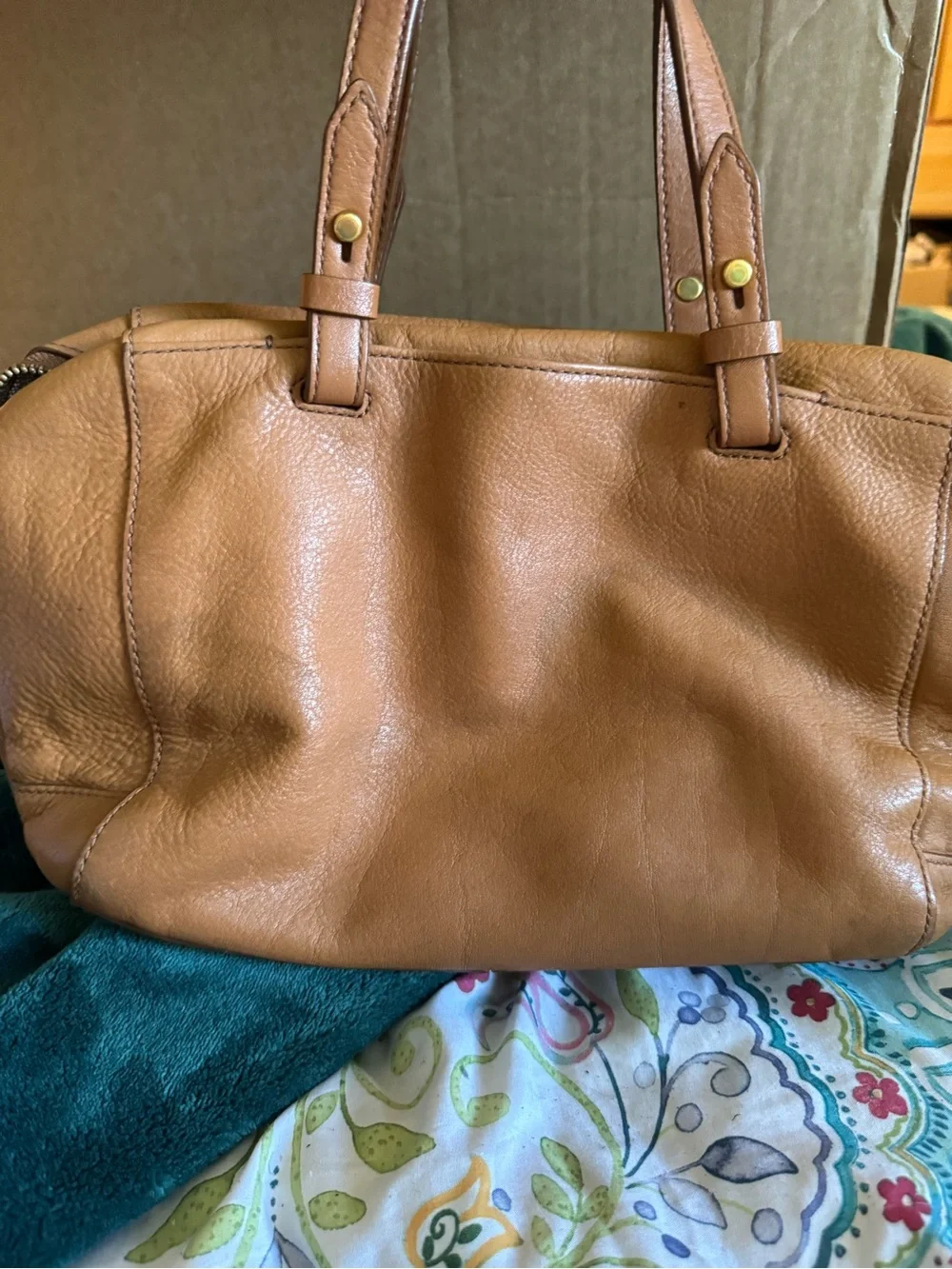 Fossil Cognac Leather Shoulder Bag